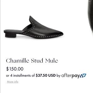 Rebecca minkoff Black Chamille Stud Mule
